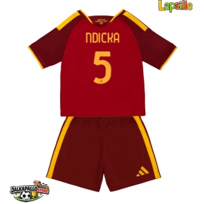 AS Roma Evan Ndicka #5 Kotipaita Lapsille 2026-27 Lyhythihainen (+ shortsit)